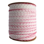 Feather Edge Eyelet Lace Per Meter 38mm Multi Pinks